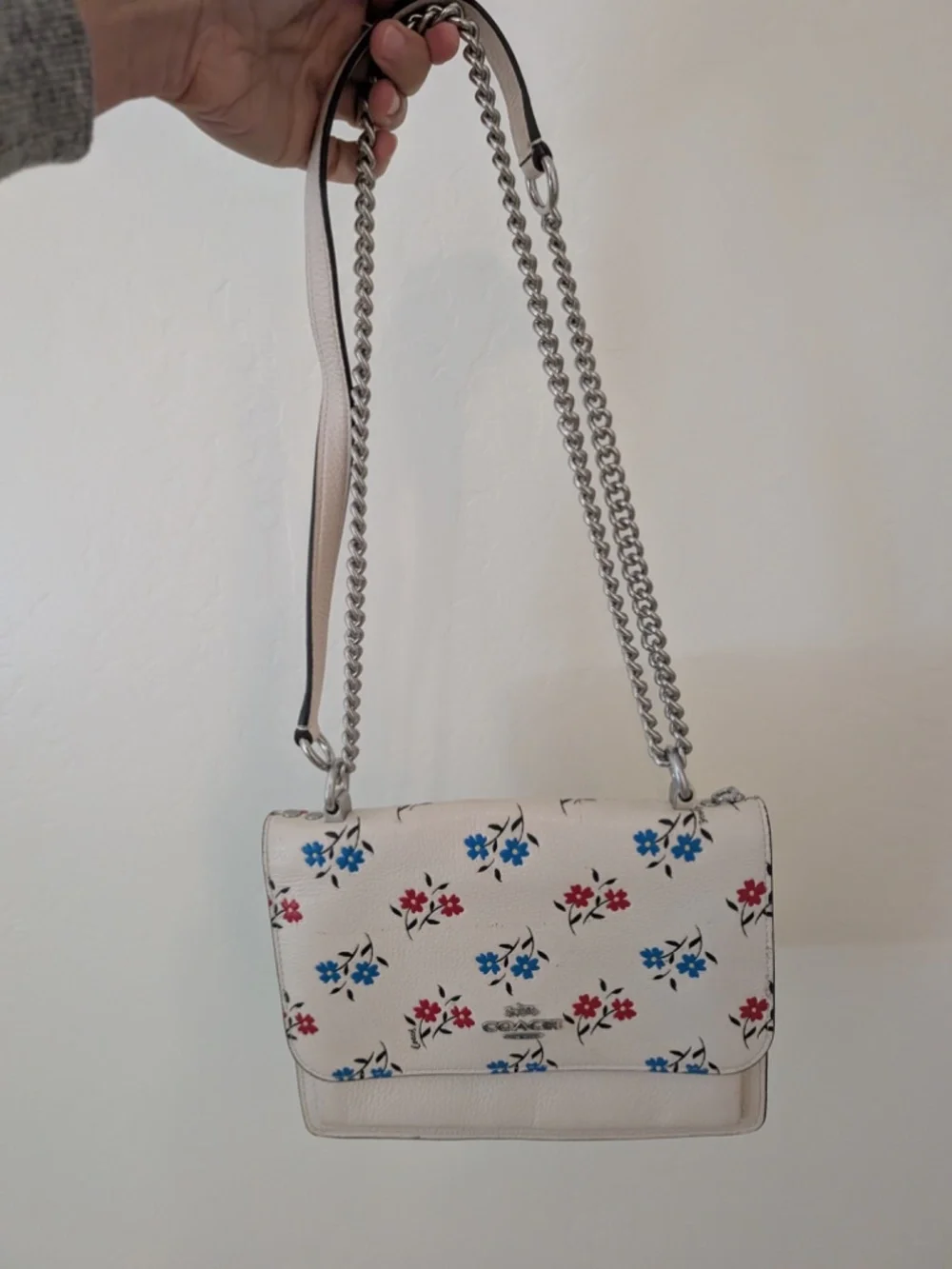 Coach Red/Blue Flower Purse